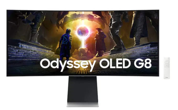 Монитор 34" SAMSUNG LS34DG852SIXCI OLED 3440x1440 175Hz 0.03мс 250кд/м2 Curved 2xDMI 1xDP 2xUSB3.0 — фото 1