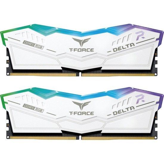 Оперативная память 32GB Kit (2x16GB) 6200MHz DDR5 Team Group DELTA RGB CL38 WH FF4D532G6200HC38ADC01