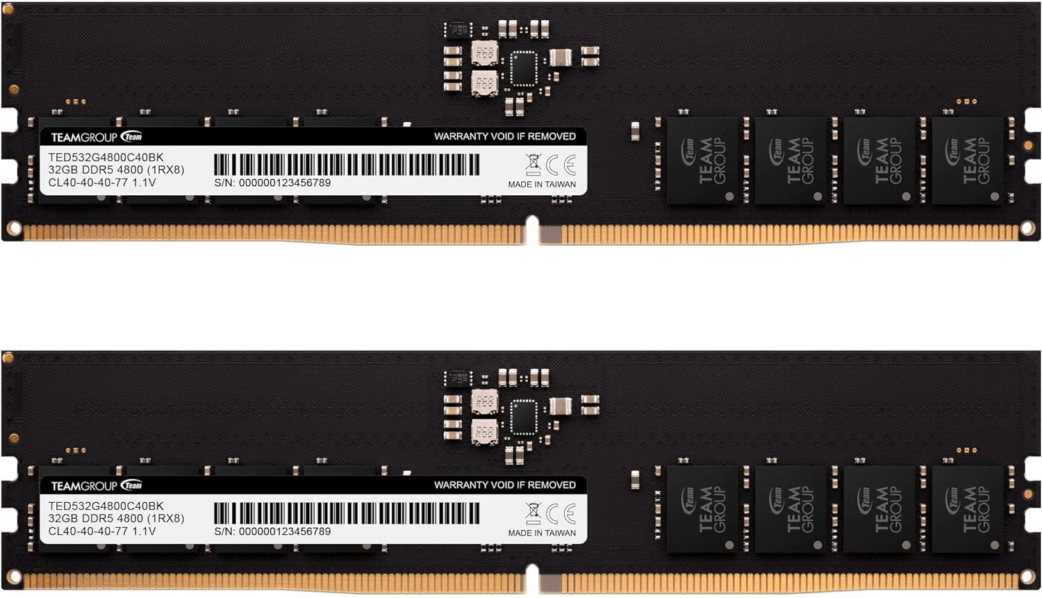 Оперативная память 64GB Kit (2x32GB) 6400MHz DDR5 Team Group ELITE  CL52 TED564G6400C52DC01