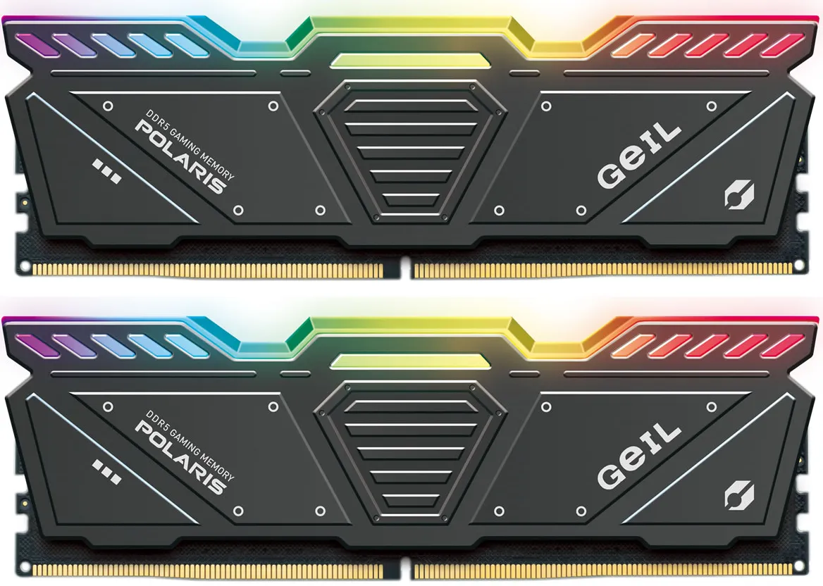 Оперативная память 32GB Kit (2x16GB) GEIL Polaris RGB 5600Mhz DDR5 CL38 GOSG532GB5600C38ADC Gray