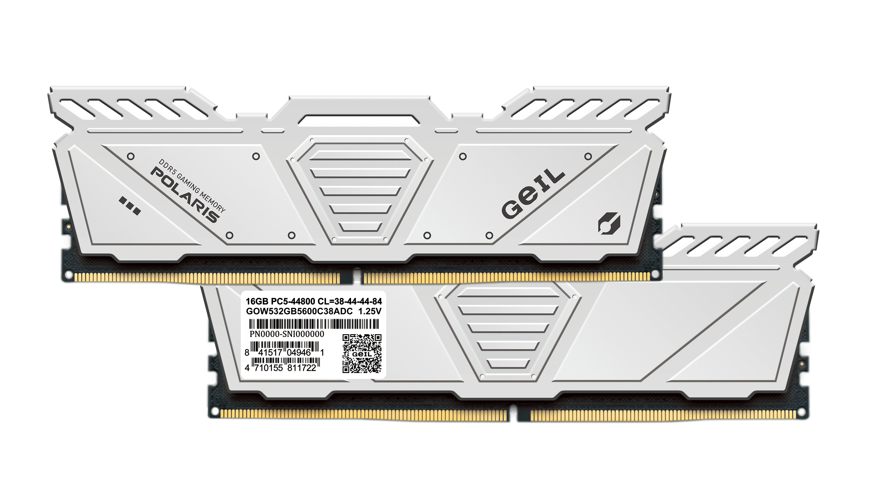 Оперативная память 32GB Kit (2x16GB) GEIL Polaris 5600Mhz DDR5 PC5-44800 GOW532GB5600C38ADC White