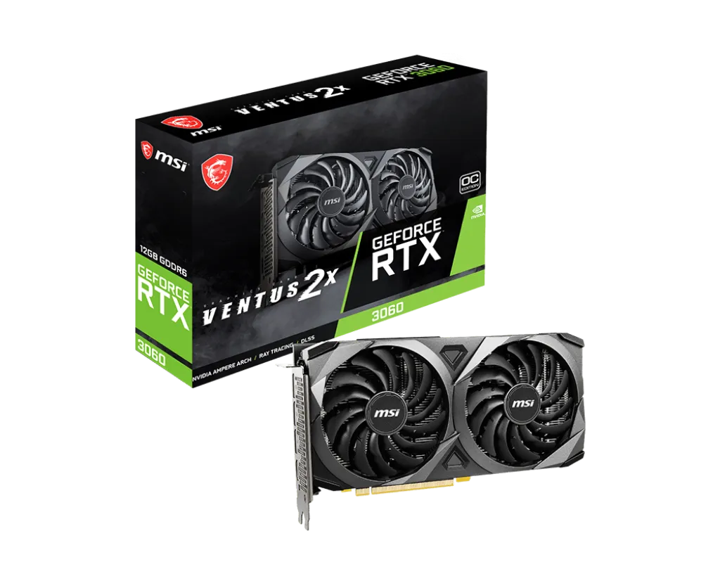 Видеокарта PCI-E 12Gb MSI RTX 3060 Ventus 3X OC, GeForce RTX3060