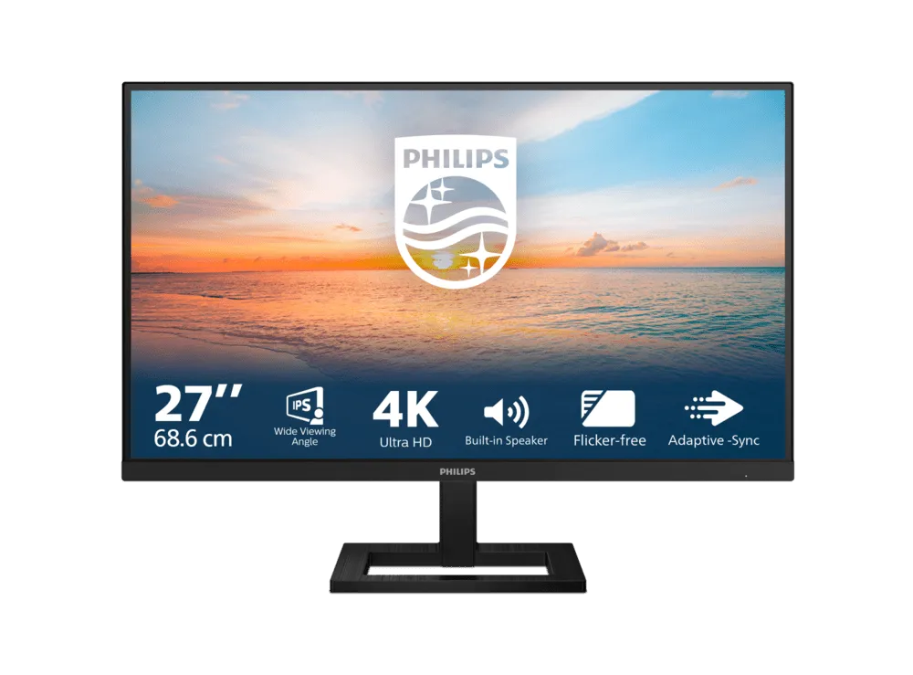 Монитор 27" PHILIPS 27E1N1800AE/01 IPS 3840x2160 60Hz 4мс 350кд/м 1000:1 HDR10 2xHDMI DP Черный