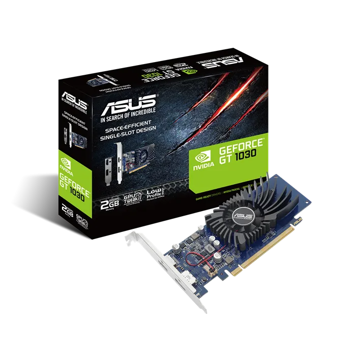 Видеокарта ASUS GeForce GT1030 2GB 64bit GDDR5 6008MHz 1xHDMI 1xDP HDCP GT1030-2G-BRK — фото 2
