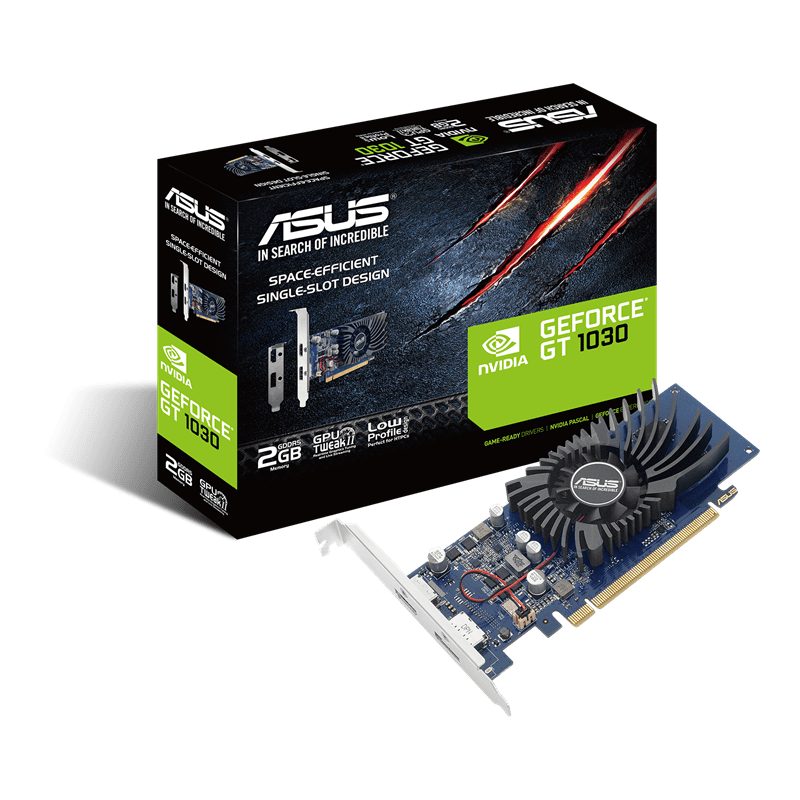 Видеокарта ASUS GeForce GT1030 2GB 64bit GDDR5 6008MHz 1xHDMI 1xDP HDCP GT1030-2G-BRK