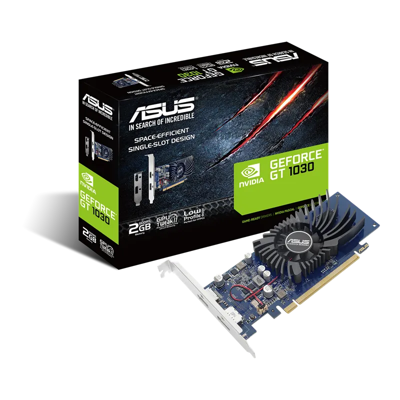Видеокарта ASUS GeForce GT1030 2GB 64bit GDDR5 6008MHz 1xHDMI 1xDP HDCP GT1030-2G-BRK