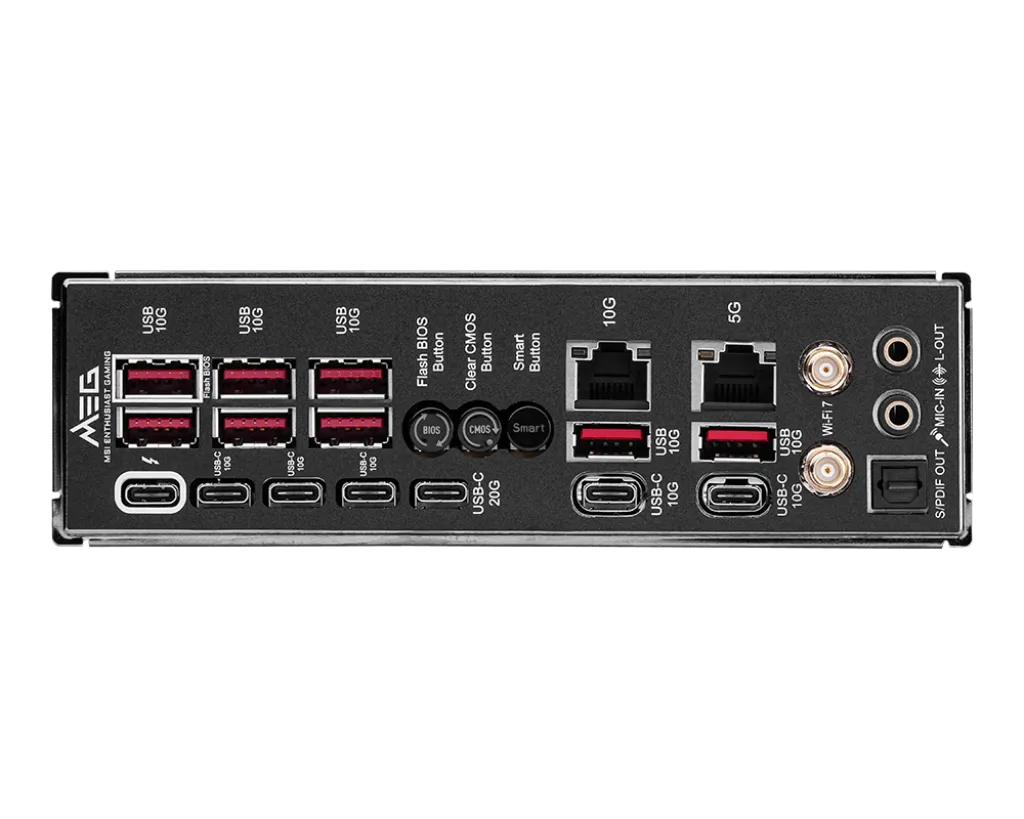 Материнская плата MSI MEG Z890 GODLIKE LGA1851 4xDDR5 4xSATA 8xM.2 USB-A 6xType-C E-ATX — фото 5