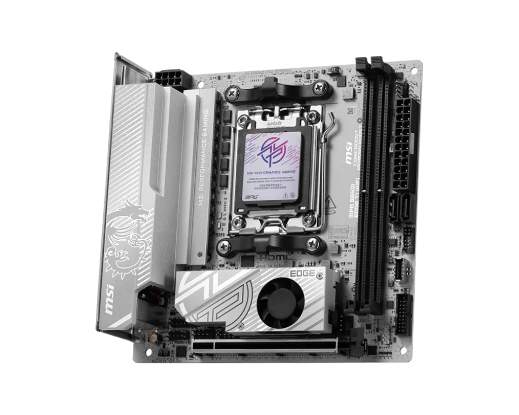 Материнская плата MSI MPG B850I EDGE TI WIFI AM5 B850 2xDDR5 2xSATA RAID 2xM.2 HDMI Type-C mTX — фото 3