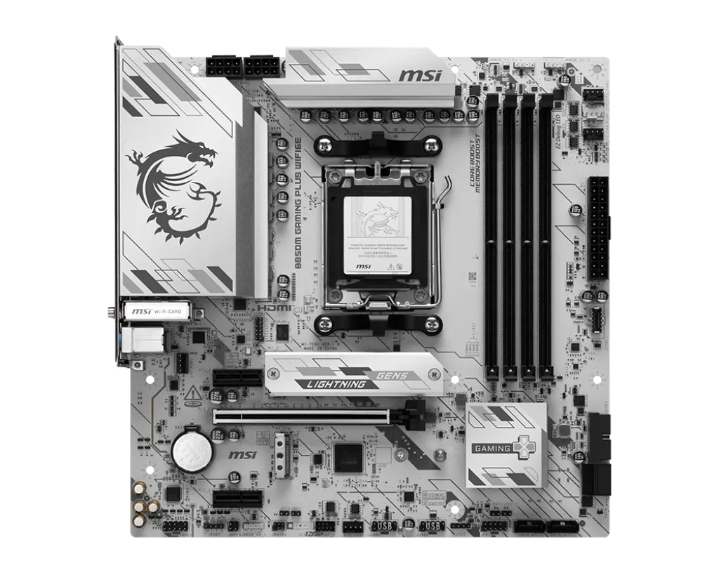 Материнская плата MSI B850M GAMING PLUS WIFI6E AM5 4xDDR5 4xSATA RAID 2xM.2 DP HDMI Type-C mATX — фото 2