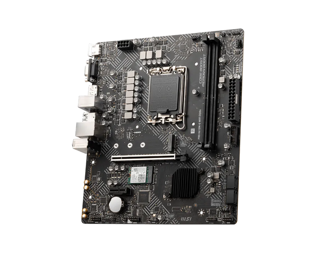 Материнская плата MSI PRO H610M-G WIFI DDR4 LGA1700 H610 2xDDR4 4xSATA3 M.2 VGA DP HDMI mATX — фото 3