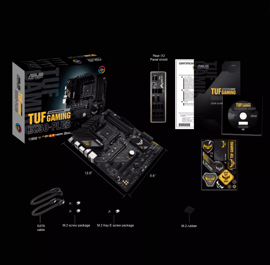 Материнская плата ASUS TUF GAMING B550-PLUS AMD B550 AM4 4xDDR4  6xSATA3 RAID DP HDMI ATX