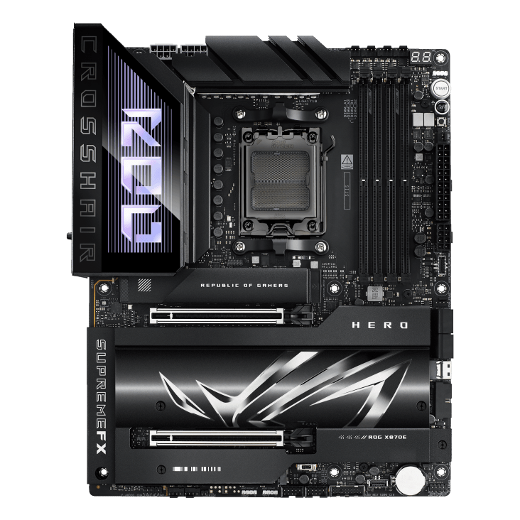 Материнская плата ASUS ROG CROSSHAIR X870E HERO AM5 4xDDR5 4xSATA Raid 4xM.2 10xUSB ATX