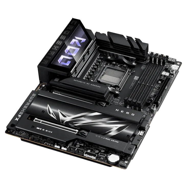 Материнская плата ASUS ROG CROSSHAIR X870E HERO AM5 4xDDR5 4xSATA Raid 4xM.2 10xUSB ATX — фото 3