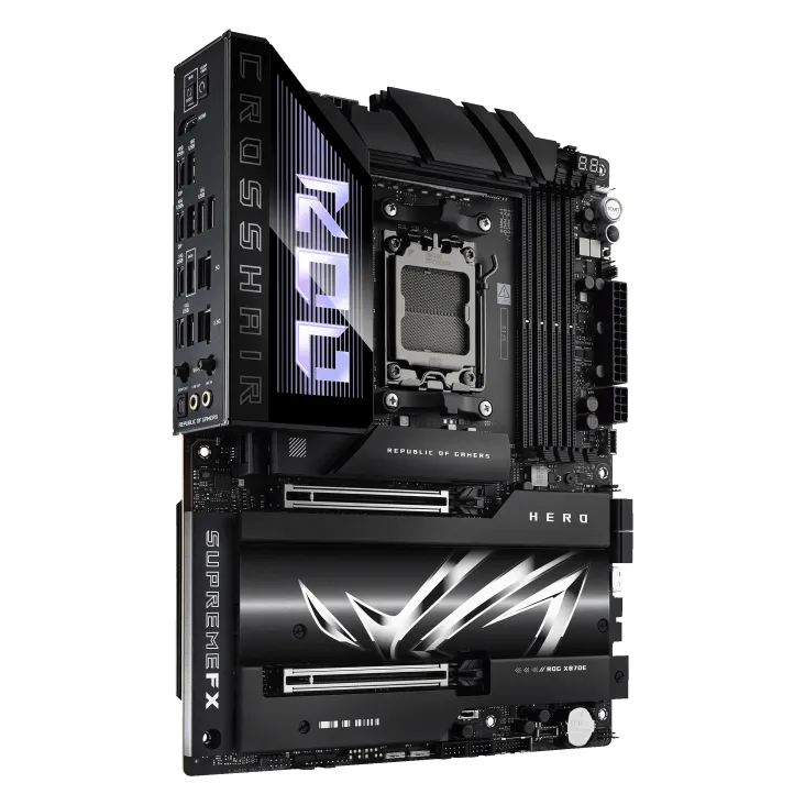 Материнская плата ASUS ROG CROSSHAIR X870E HERO AM5 4xDDR5 4xSATA Raid 4xM.2 10xUSB ATX — фото 2