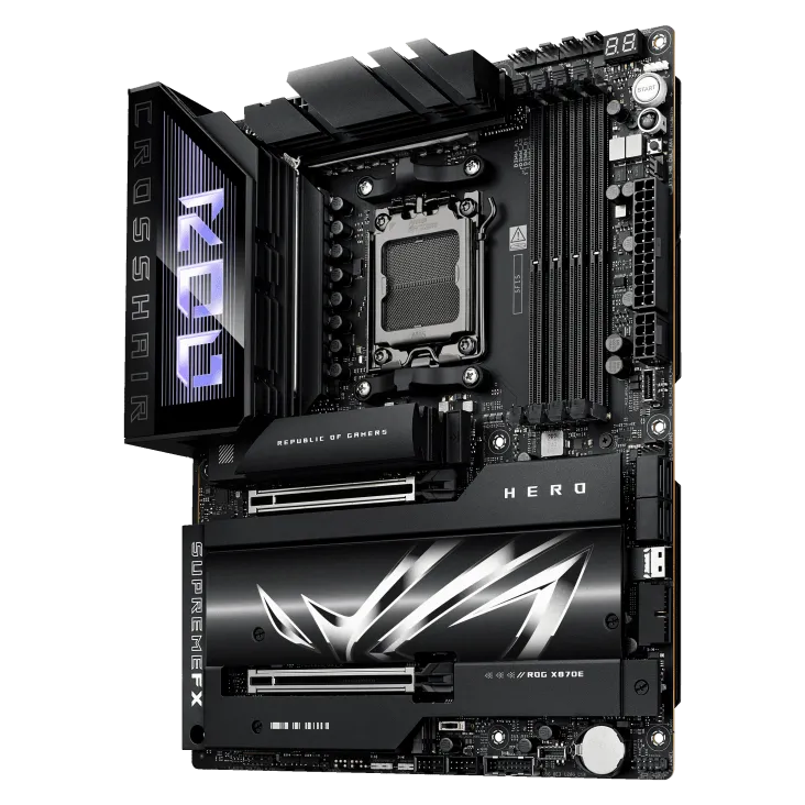 Материнская плата ASUS ROG CROSSHAIR X870E HERO AM5 4xDDR5 4xSATA Raid 4xM.2 10xUSB ATX — фото 4