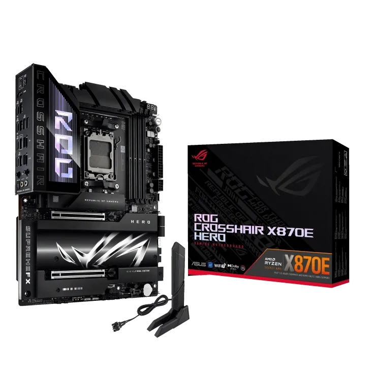 Материнская плата ASUS ROG CROSSHAIR X870E HERO AM5 4xDDR5 4xSATA Raid 4xM.2 10xUSB ATX — фото 12