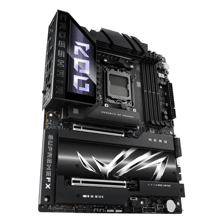 Материнская плата ASUS ROG CROSSHAIR X870E HERO AM5 4xDDR5 4xSATA Raid 4xM.2 10xUSB ATX — фото 5