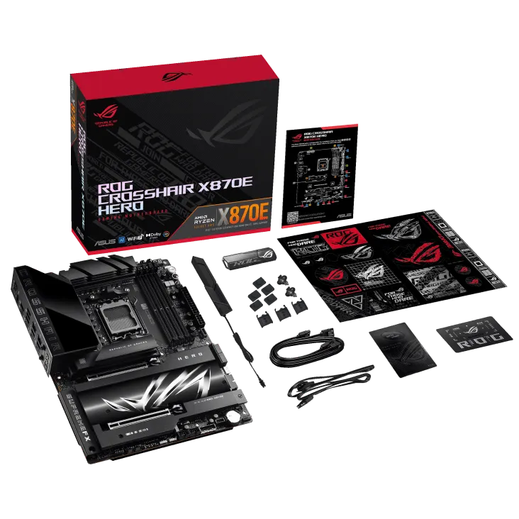 Материнская плата ASUS ROG CROSSHAIR X870E HERO AM5 4xDDR5 4xSATA Raid 4xM.2 10xUSB ATX — фото 11