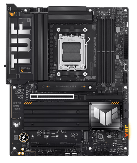 Материнская плата ASUS TUF GAMING X870-PLUS WIFI AM5 4xDDR5 4xSATA3 Raid 4xM.2 HDMI DP ATX