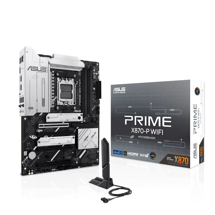 Материнская плата ASUS PRIME X870-P WIFI AM5 4xDDR5 2xSATA3 4xM.2 1xHDMI Wifi 10xUSB ATX