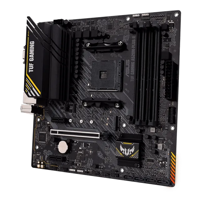 Материнская плата ASUS TUF GAMING A520M-PLUS II AM4 4xDDR4 4xSATA3 RAID M.2 DSub DVI HDMI mATX — фото 3