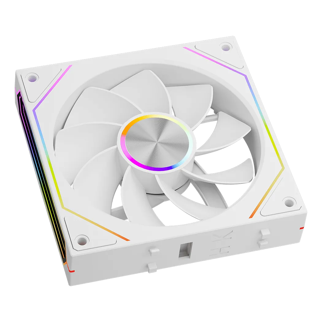 Вентилятор для корпуса PCCooler F3 X120R ARGB WH 1x(120x120x25mm) 800-1800RPM 54CFM White — фото 3