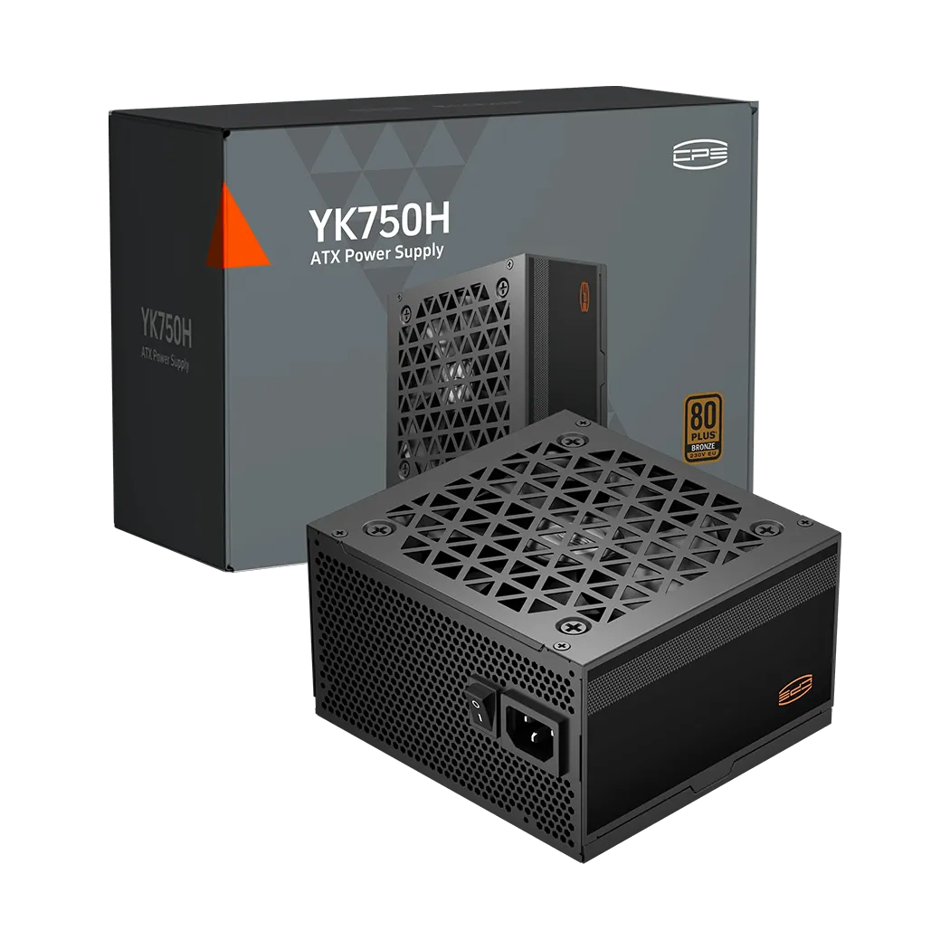 Блок питания PCCooler  750W, YK750H, Non Modular, 80+ BRONZE, ≥88%, Fan 120mm, Черный, P3-YK750H-B1H