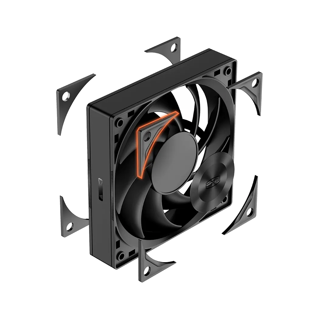 Вентилятор для корпуса PCCooler F5 R120 BK 1x(120x120x25mm) 500-2200RPM Black — фото 4