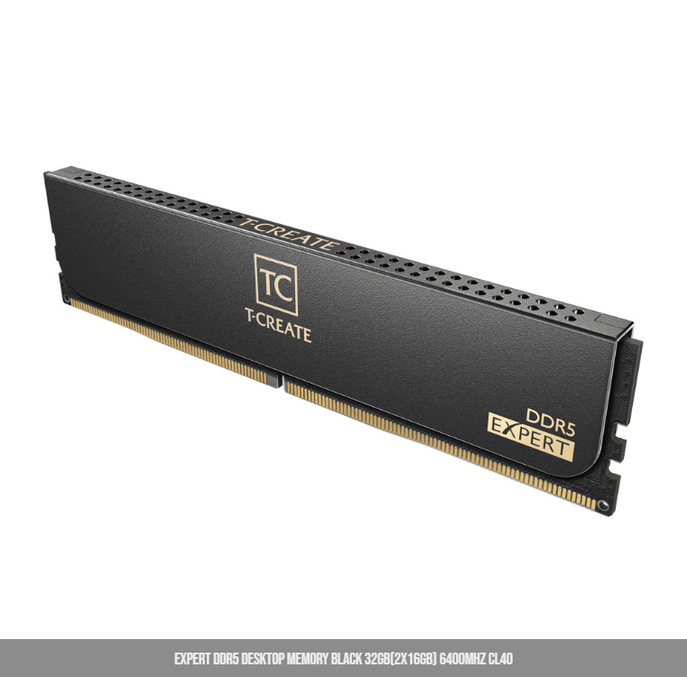 Оперативная память 32GB Kit (2x16GB) 6400MHz DDR5 TeamGroup EXPERT CL40 Black CTCED532G6400HC40BDC01