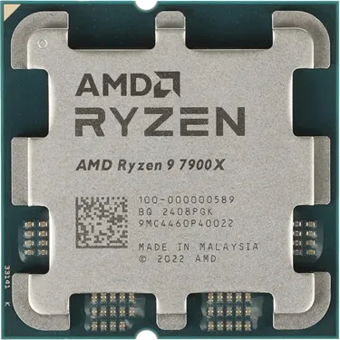 Процессор AMD Ryzen 9 7900X 4,7Гц (5,6ГГц Turbo) 12С/24T 64MB L3 170W-230W AM5 OEM 100-000000589