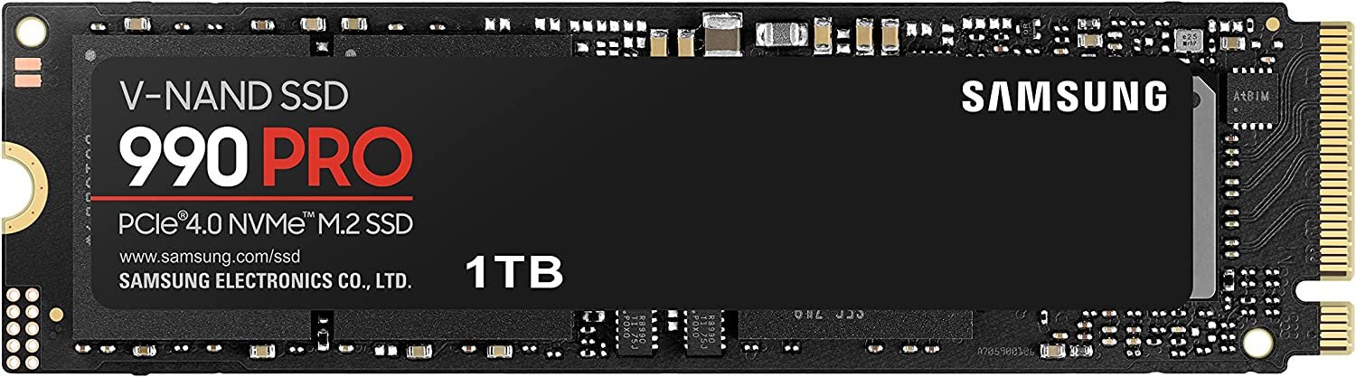 Твердотельный накопитель 1000Gb SSD Samsung 990 PRO NVMe4.0 M.2 2280 R7450Mb/s W6900MB/s MZ-V9P1T0BW