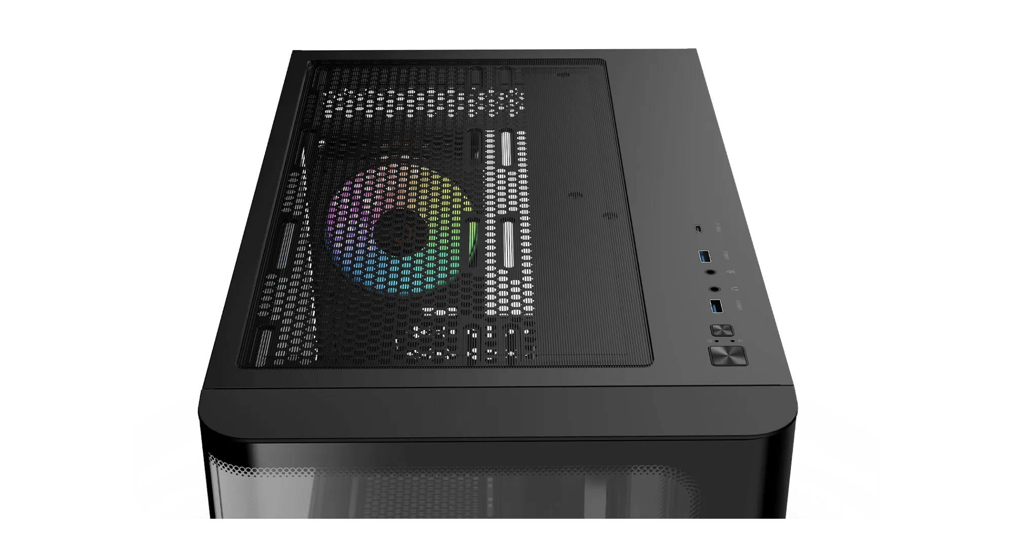 Корпус Ocypus Iota C70 BK Curve ARGB Digital ATX/mATX/mITX 2xUSB Type-C Черный Iota-C70-BKD400CD-GL — фото 8