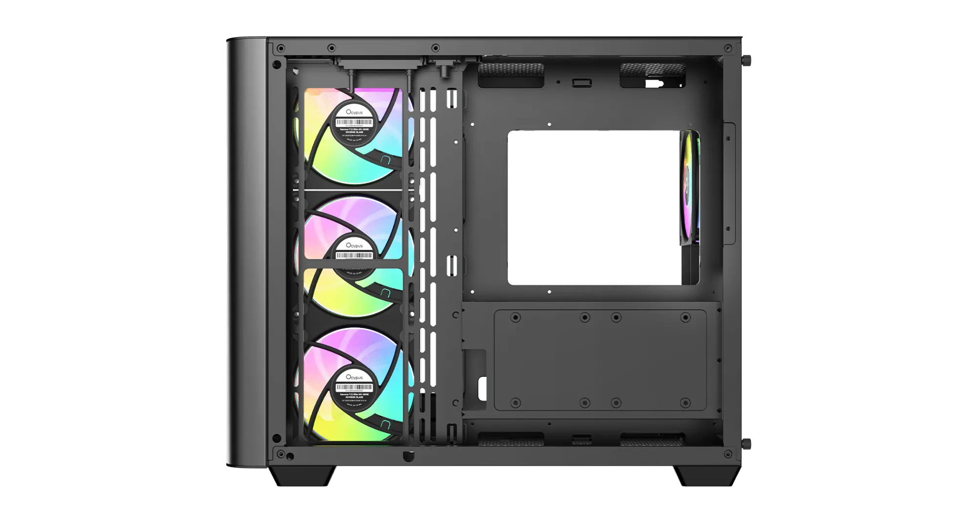 Корпус Ocypus Iota C70 BK Curve ARGB Digital ATX/mATX/mITX 2xUSB Type-C Черный Iota-C70-BKD400CD-GL — фото 5