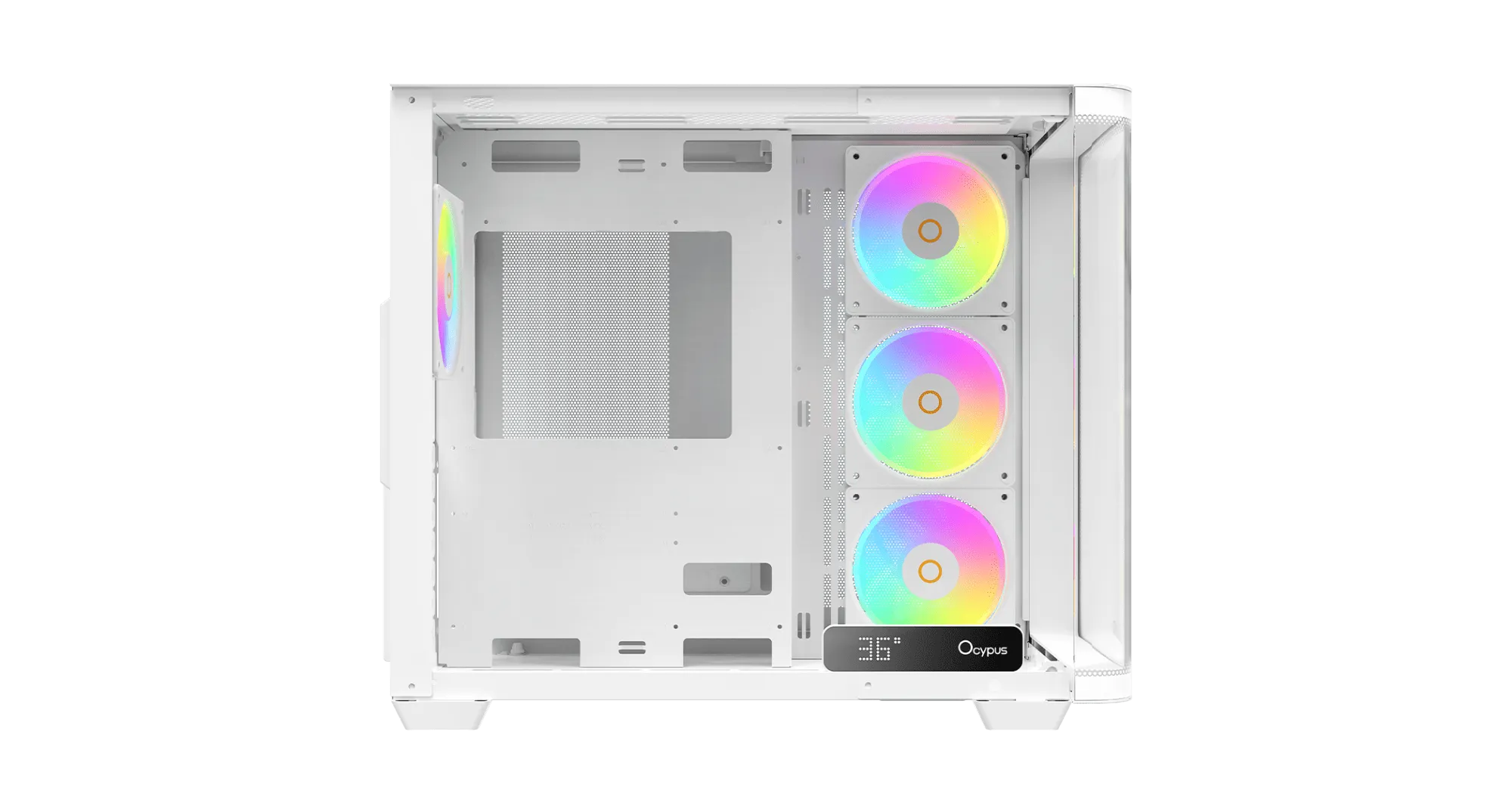 Корпус Ocypus Iota C70 WH Curve ARGB Digital ATX/mATX/mITX 2xUSB Type-C Белый Iota-C70-WHD400CD-GL — фото 5