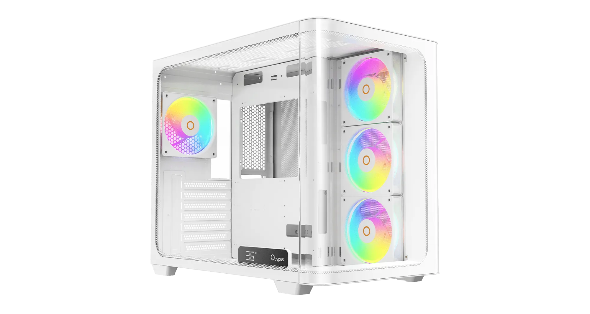 Корпус Ocypus Iota C70 WH Curve ARGB Digital ATX/mATX/mITX 2xUSB Type-C Белый Iota-C70-WHD400CD-GL