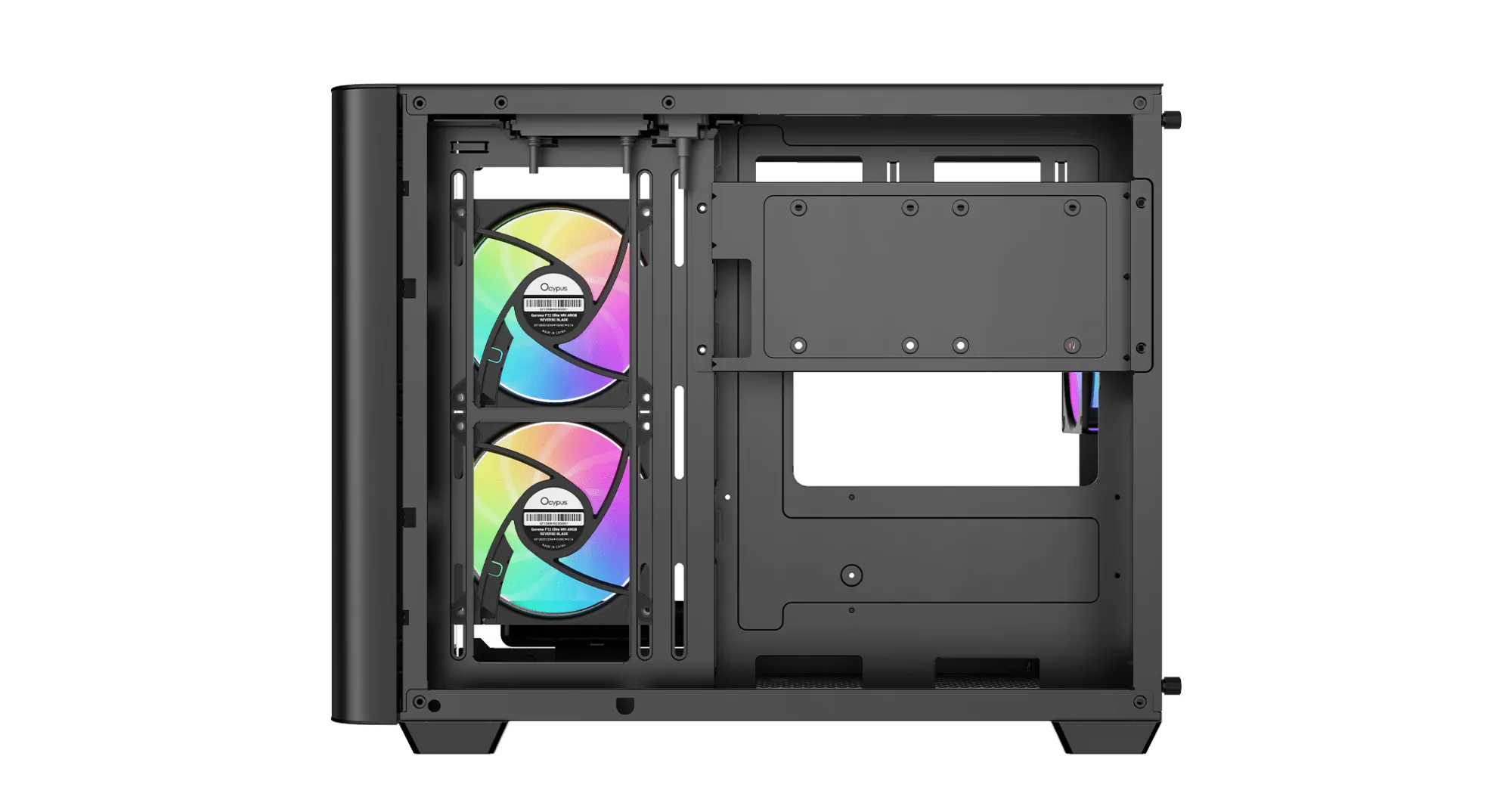 Корпус Ocypus Iota C50 BK Curve ARGB Digital mATX/ITX 2xUSB Type-C Черный Iota-C50-BKD300CD-GL — фото 6