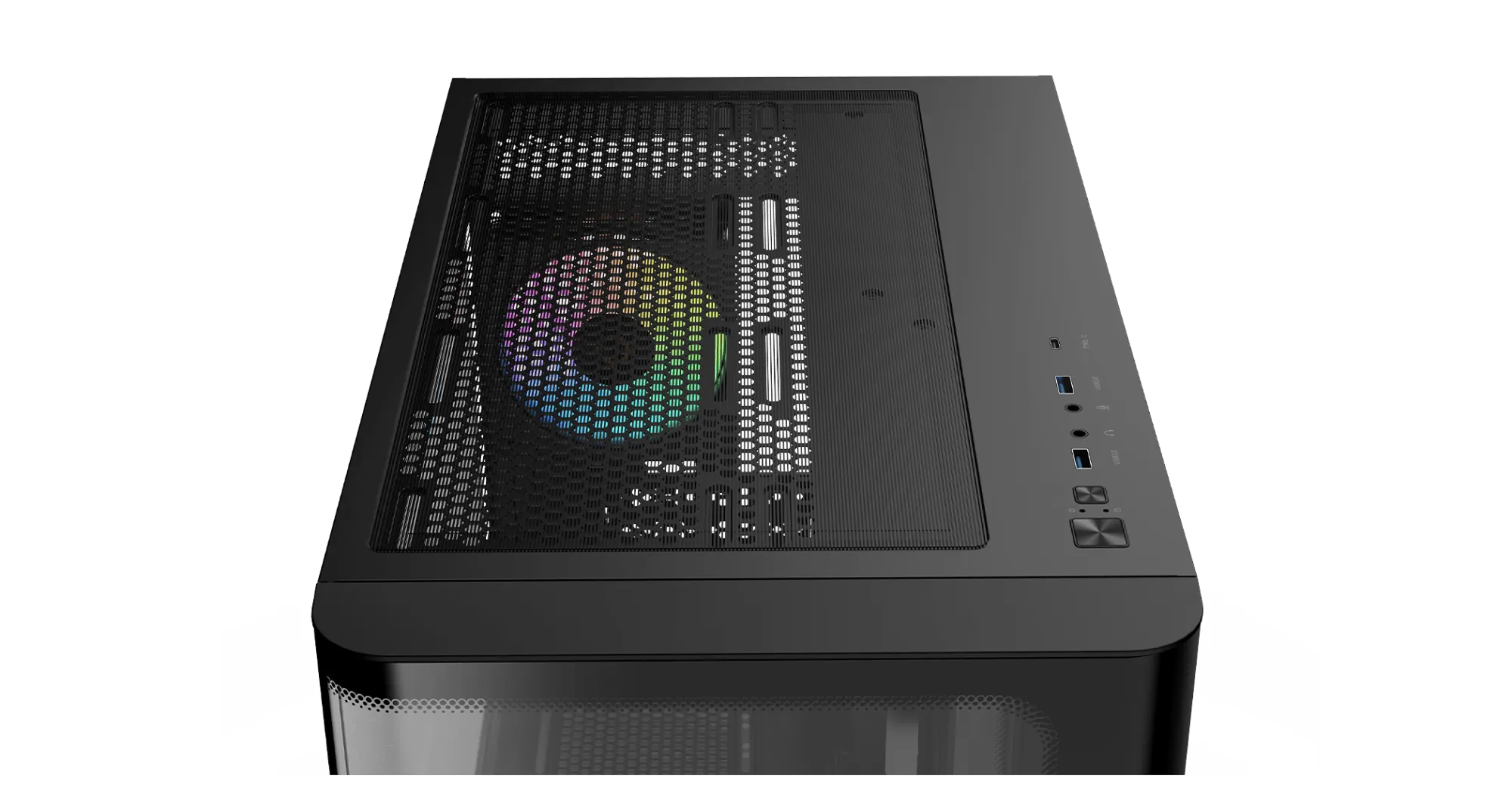 Корпус Ocypus Iota C50 BK Curve ARGB Digital mATX/ITX 2xUSB Type-C Черный Iota-C50-BKD300CD-GL — фото 7