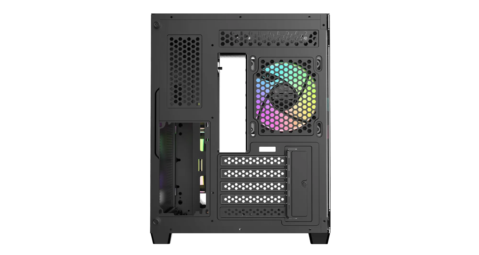 Корпус Ocypus Iota C50 BK Curve ARGB Digital mATX/ITX 2xUSB Type-C Черный Iota-C50-BKD300CD-GL — фото 4