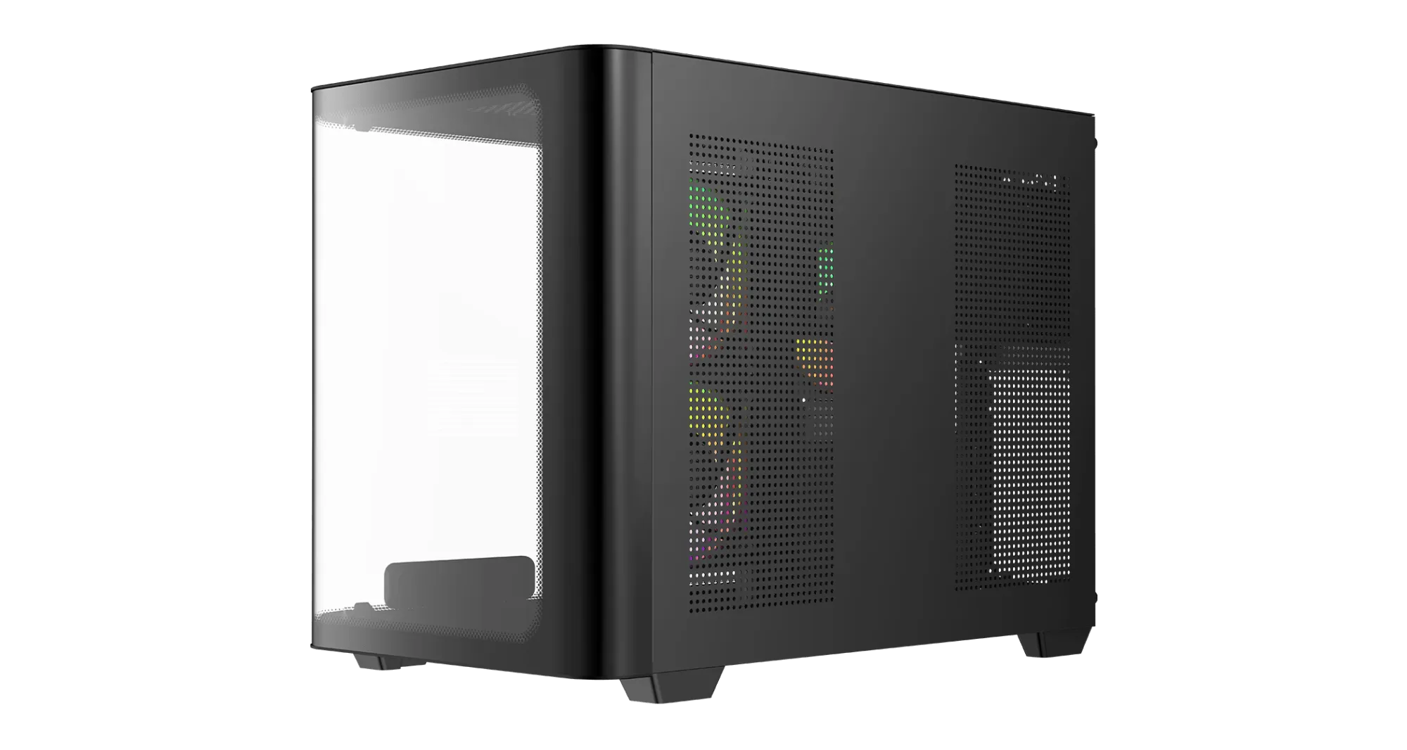 Корпус Ocypus Iota C50 BK Curve ARGB Digital mATX/ITX 2xUSB Type-C Черный Iota-C50-BKD300CD-GL — фото 3