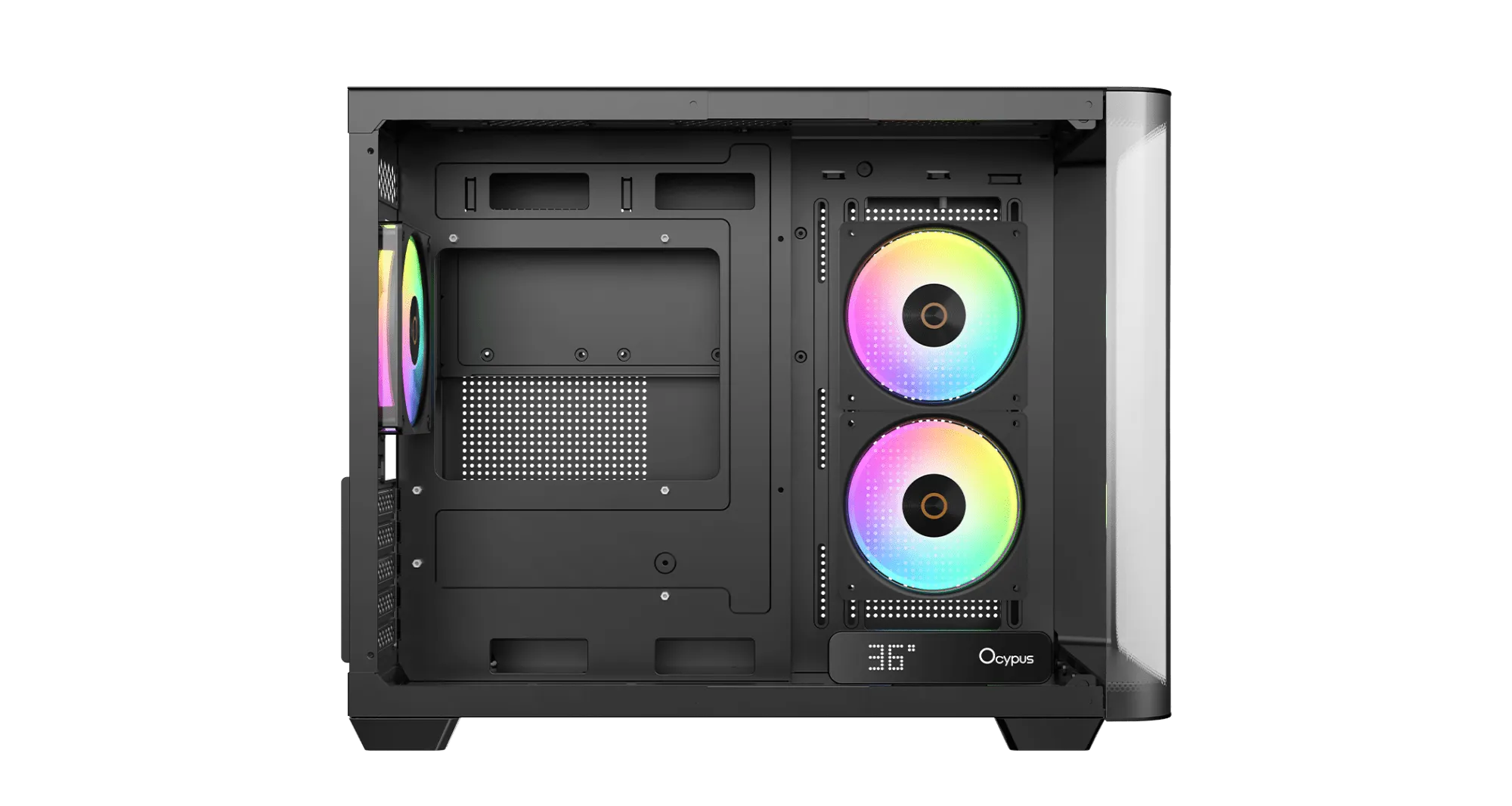 Корпус Ocypus Iota C50 BK Curve ARGB Digital mATX/ITX 2xUSB Type-C Черный Iota-C50-BKD300CD-GL — фото 5