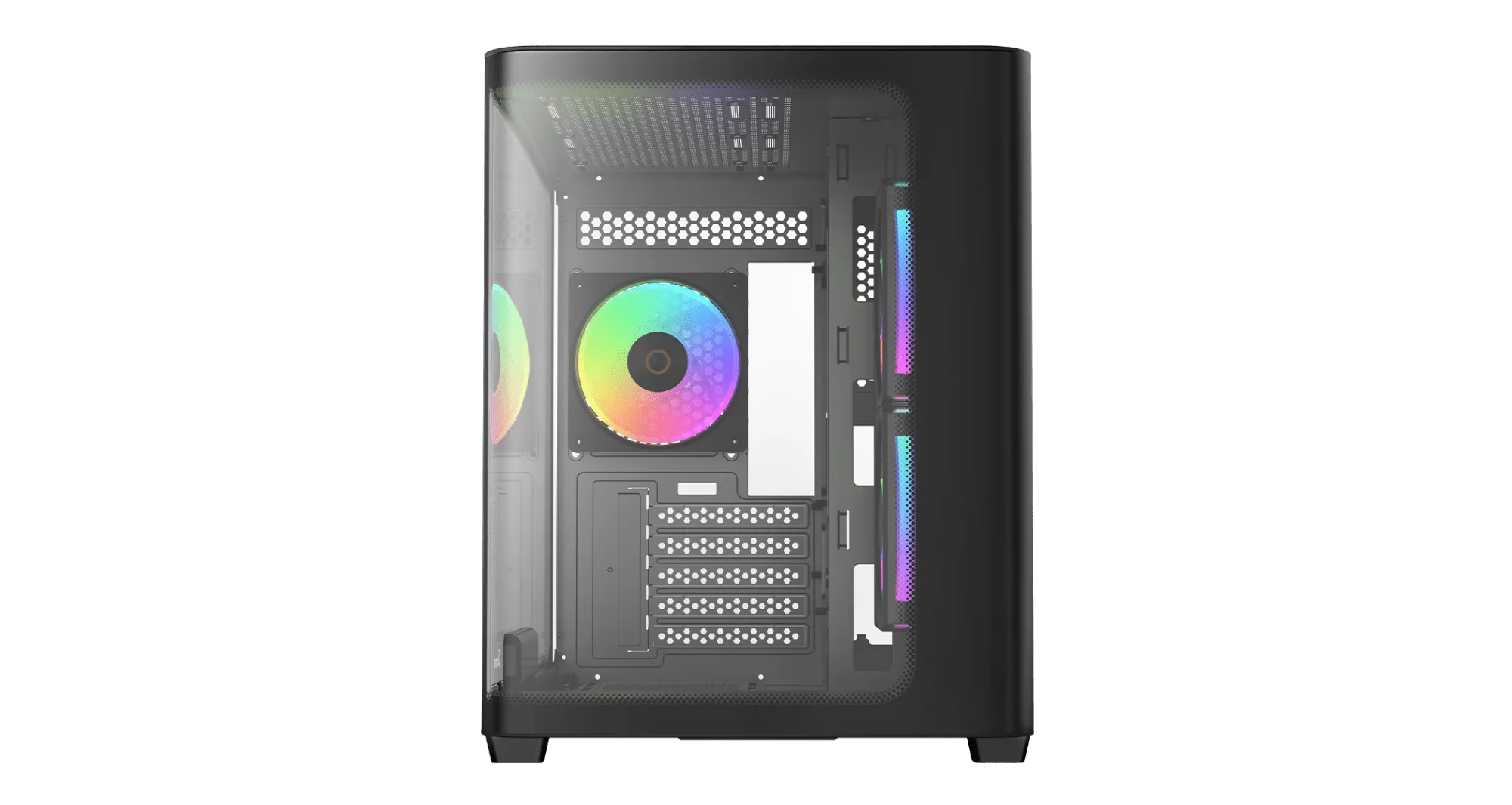 Корпус Ocypus Iota C50 BK Curve ARGB Digital mATX/ITX 2xUSB Type-C Черный Iota-C50-BKD300CD-GL — фото 2