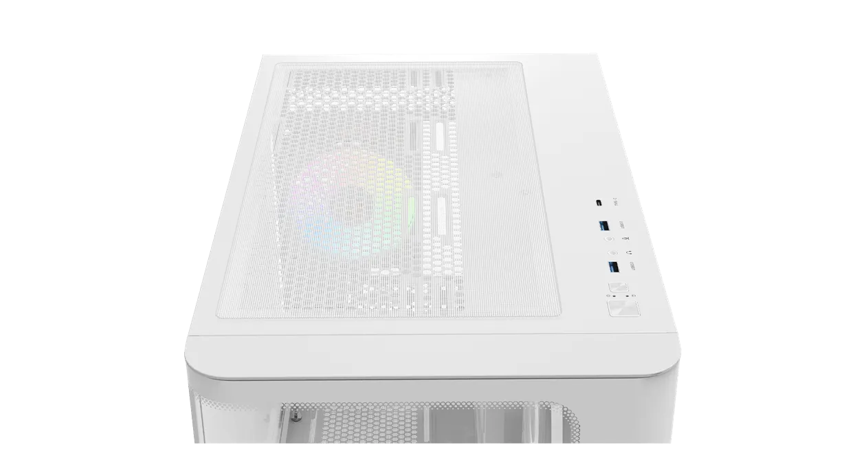 Корпус Ocypus Iota C50 WH Curve ARGB Digital mATX/ITX 2xUSB Type-C Белый Iota-C50-WHD300CD-GL — фото 7