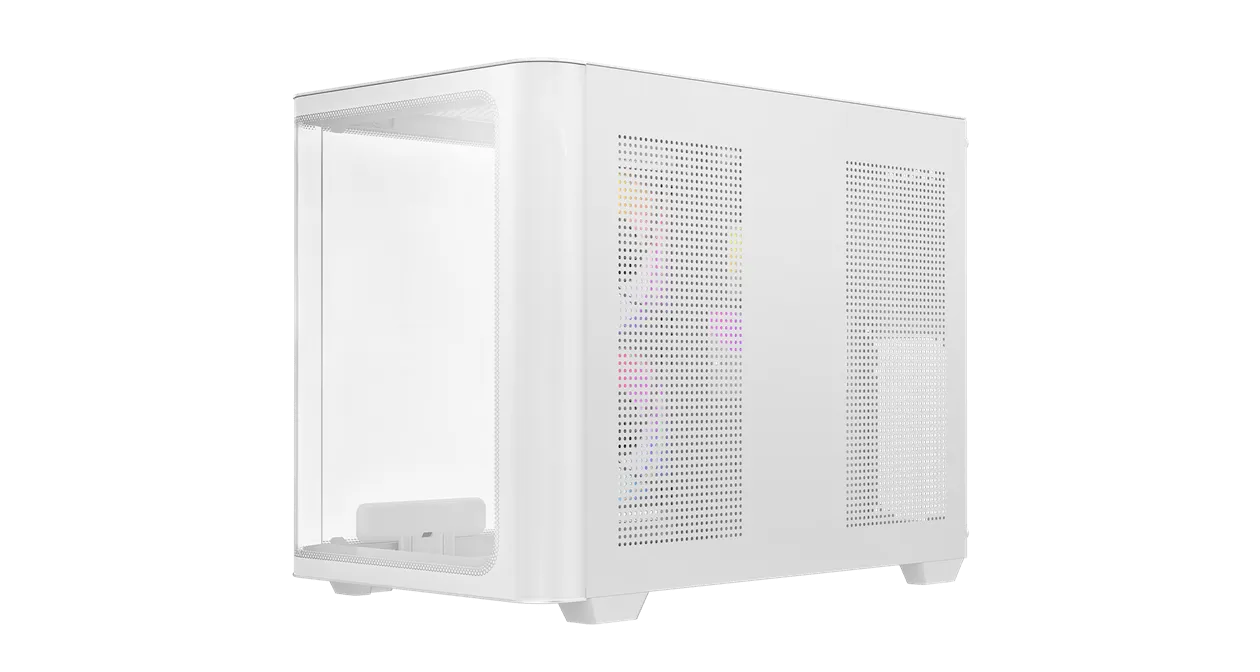 Корпус Ocypus Iota C50 WH Curve ARGB Digital mATX/ITX 2xUSB Type-C Белый Iota-C50-WHD300CD-GL — фото 3