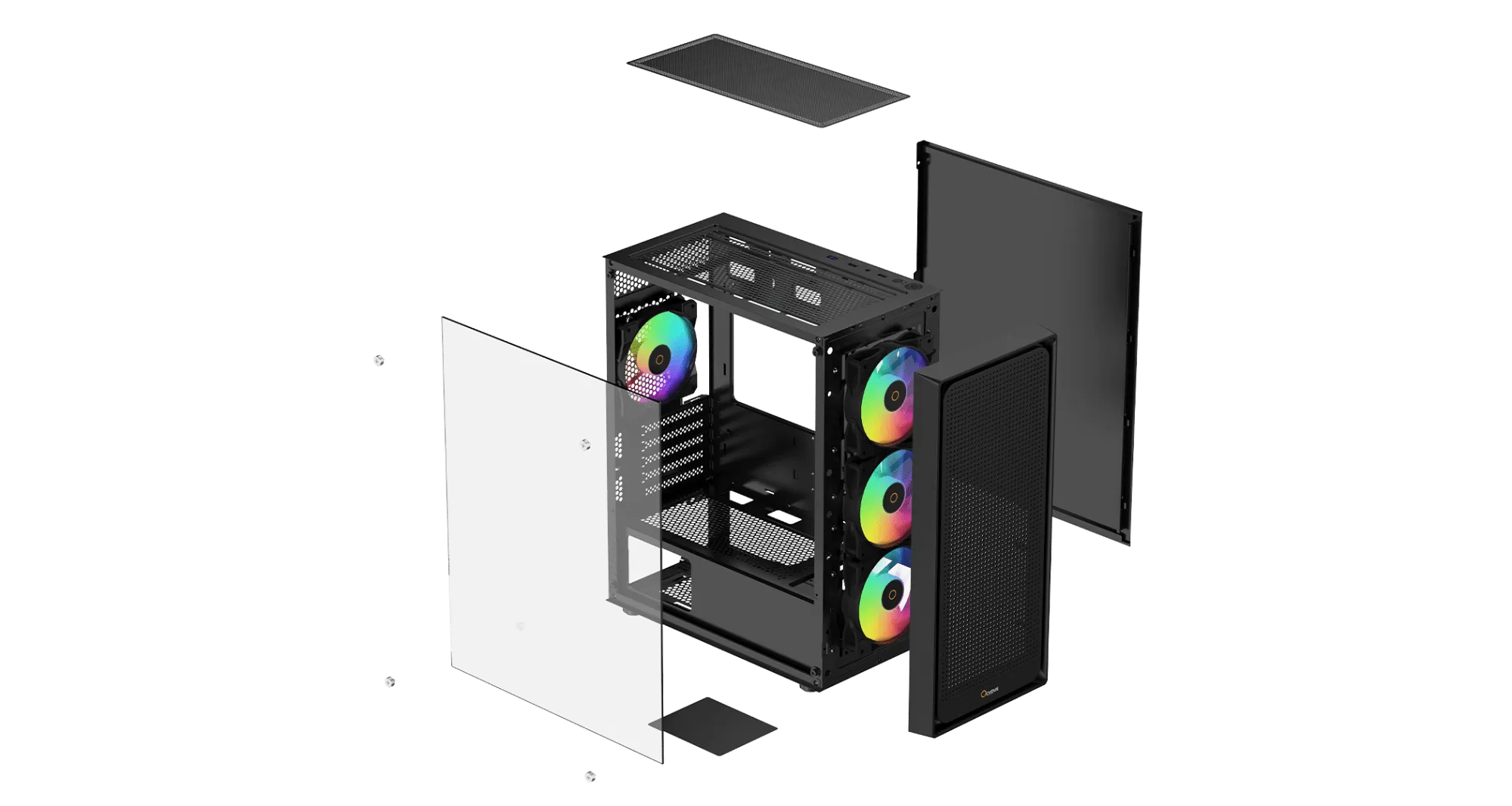 Корпус Ocypus Gamma C50 BK ARGB mATX/ITX 3xUSB Черный Gamma-C50-BKG400XX-GL — фото 8