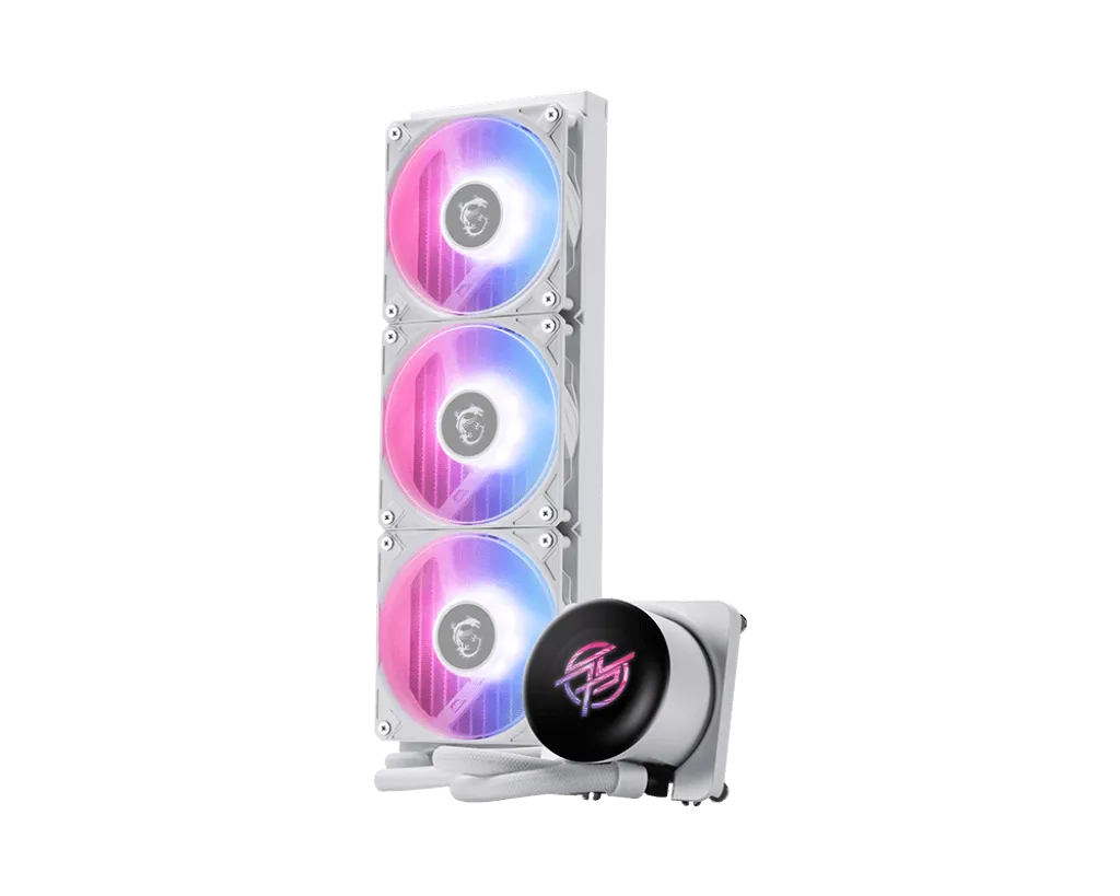 Водяное охлаждение для CPU MSI MPG CORELIQUID P13 360, 1700/1851/AM4/AM5, ARGB, Fan 3x120mm, Белый