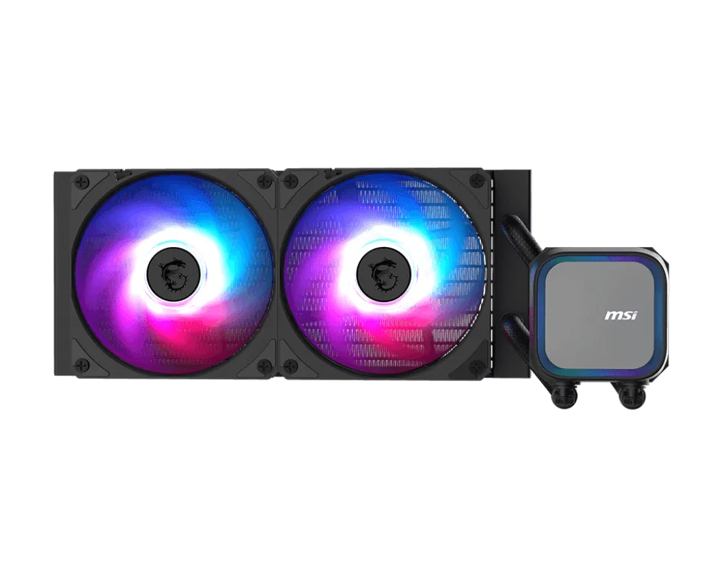 Водяное охлаждение для CPU MSI MAG CORELIQUID A13 240, 1700/1851/AM4/AM5, ARGB, Fan 2x120mm, Черный — фото 3