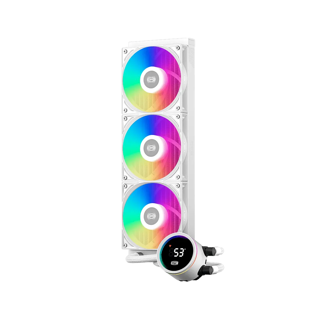 Водяное охлаждение для CPU PCCooler DA360 Pro ARGB Digital WH TDP 300W Intel/AMD Белый — фото 2