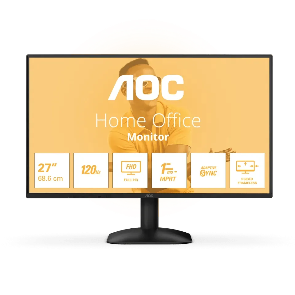 Монитор 27" AOC 27B31H/01 IPS 1920x1080 120Hz 1ms 300 cd/m2 1500:1 VGA HDMI Черный