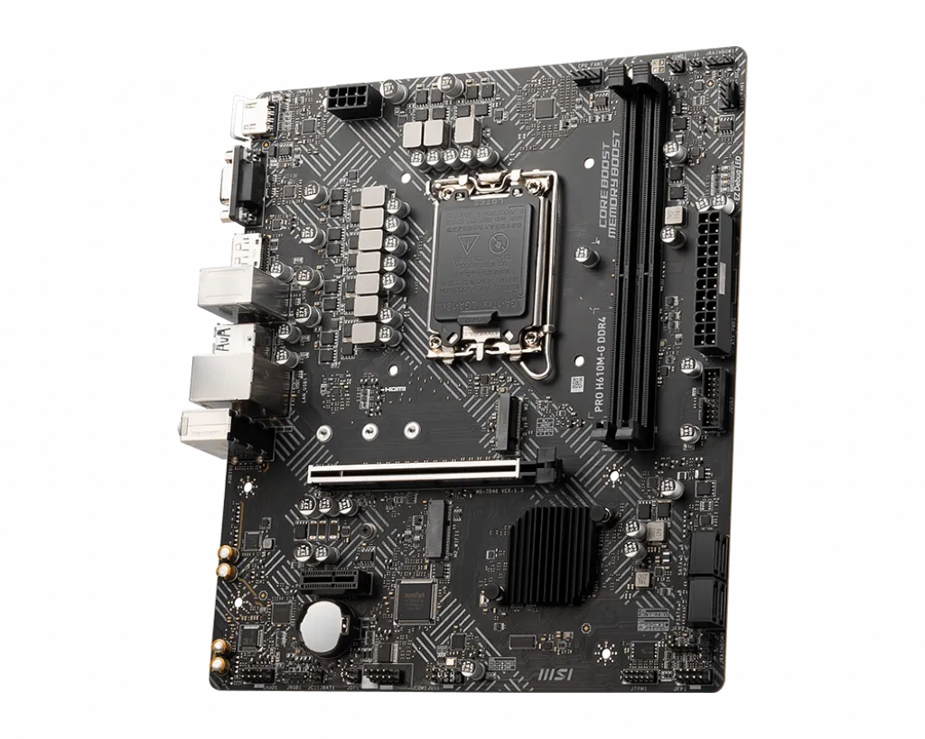 Материнская плата MSI PRO H610M-G DDR4 LGA1700 H610 2xDDR4 4xSATA3 M.2 VGA HDMI DP mATX — фото 3
