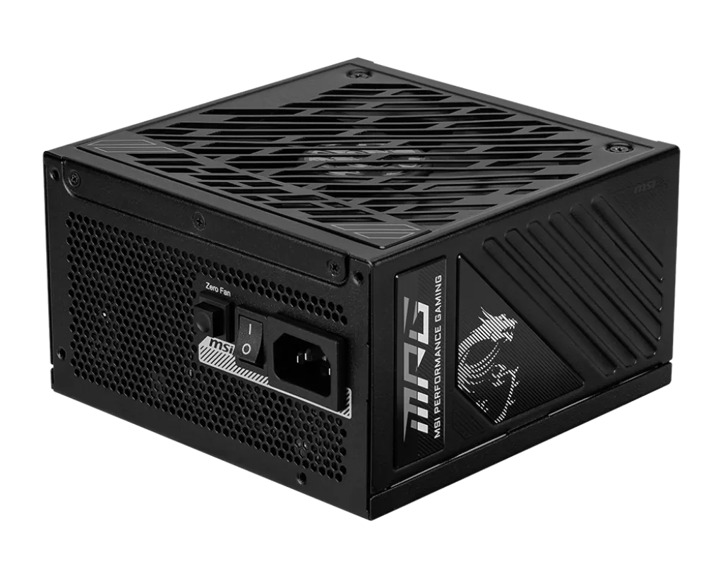 Блок питания MSI 1250W, MPG A1250GS PCIE5, Full Modular, ATX, 80+ GOLD, КПД >90%, Fan 135mm, Черный — фото 3